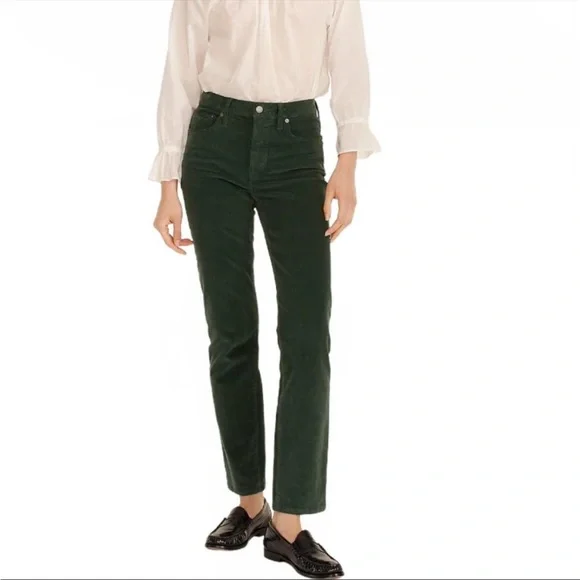 J. Crew | Jeans | Jcrew Vintage Slim Straight Corduroy Green Pants 28 |  Poshmark